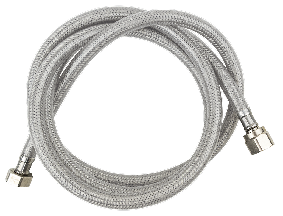 Flexible inox plastifié pour robinet douchette extra bas