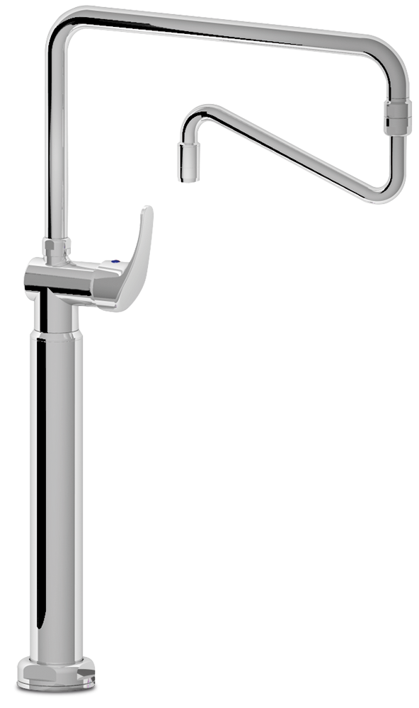 Robinet mitigeur à colonne avec col de c
