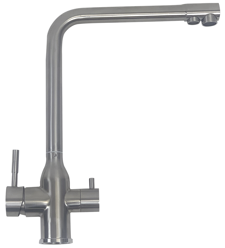 Robinet monocommande à double usage en acier inoxydable