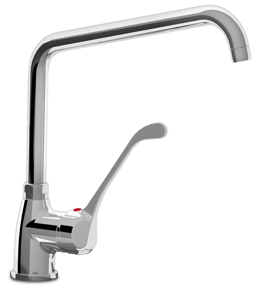 Robinet mitigeur à coude avec col de cyg