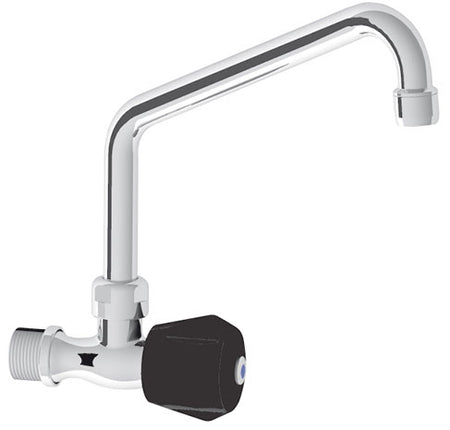 Robinet mural à une eau avec manette iso