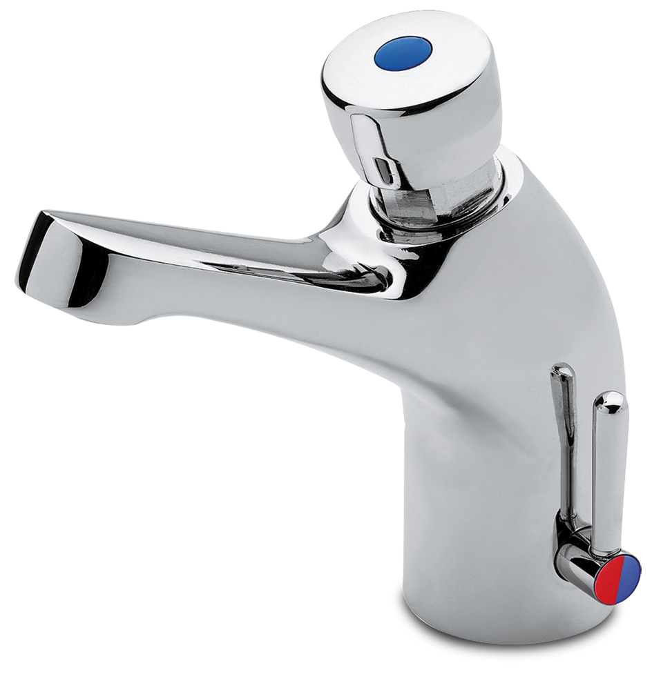 Robinet temporisé 2 eaux avec réglage de
