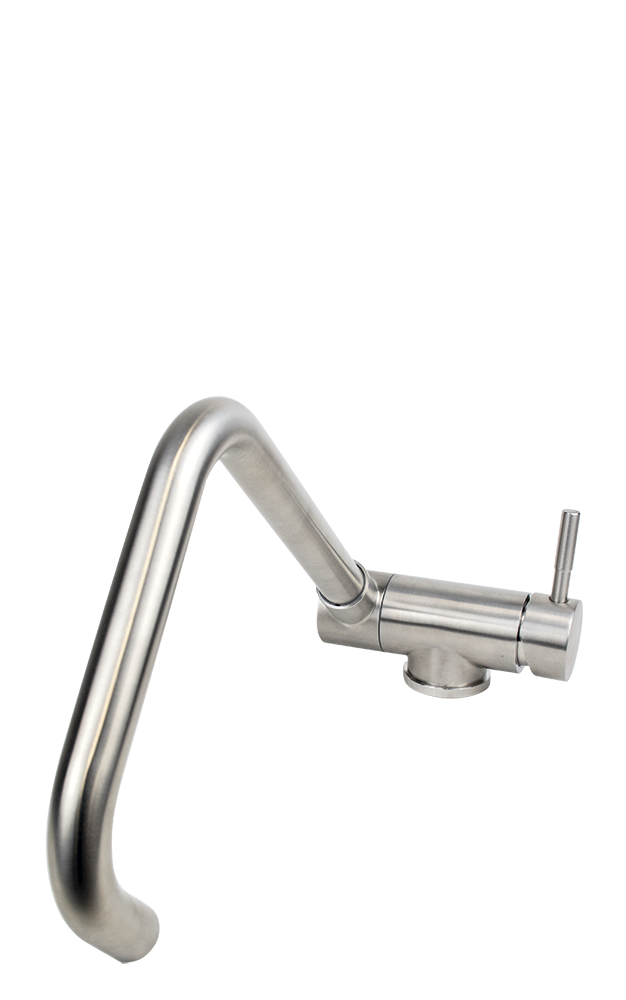 Robinet rabattable en acier inoxydable pour évier sous fenêtre