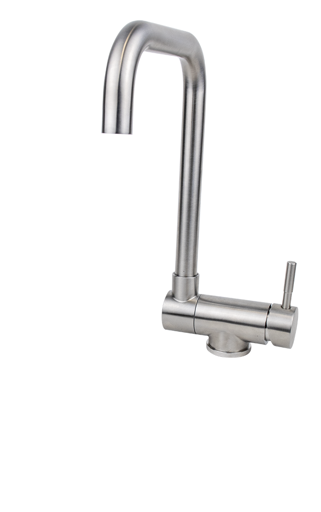 Robinet rabattable en acier inoxydable pour évier sous fenêtre