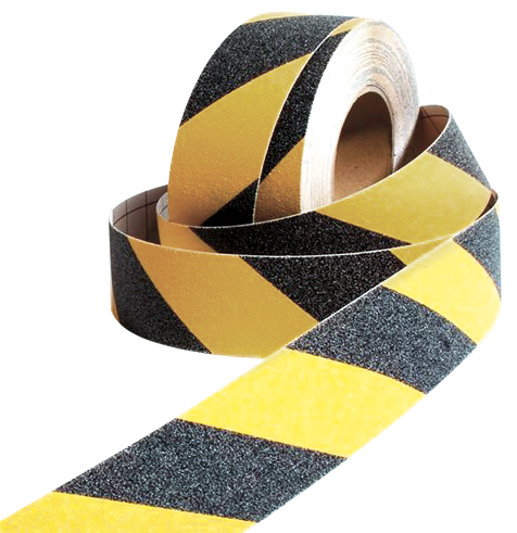 Ruban adhésif antidérapant jaune/noir