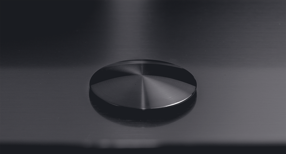 Rectangular countertop washbasin in stainless steel with PVD coating - Black Series