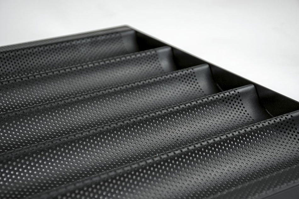 Plateau de boulangerie ondulé en aluminium  600x400 mm.