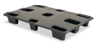 Nestable Euro pallet with solid deck