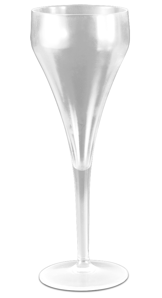 Flûte à champagne en polycarbonate transparent