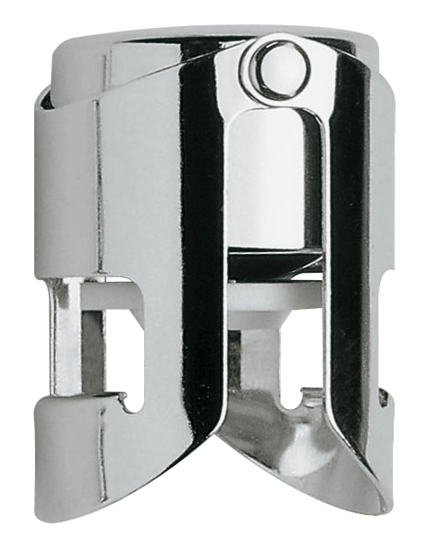 Bouchon pour bouteille de champagne chromé
