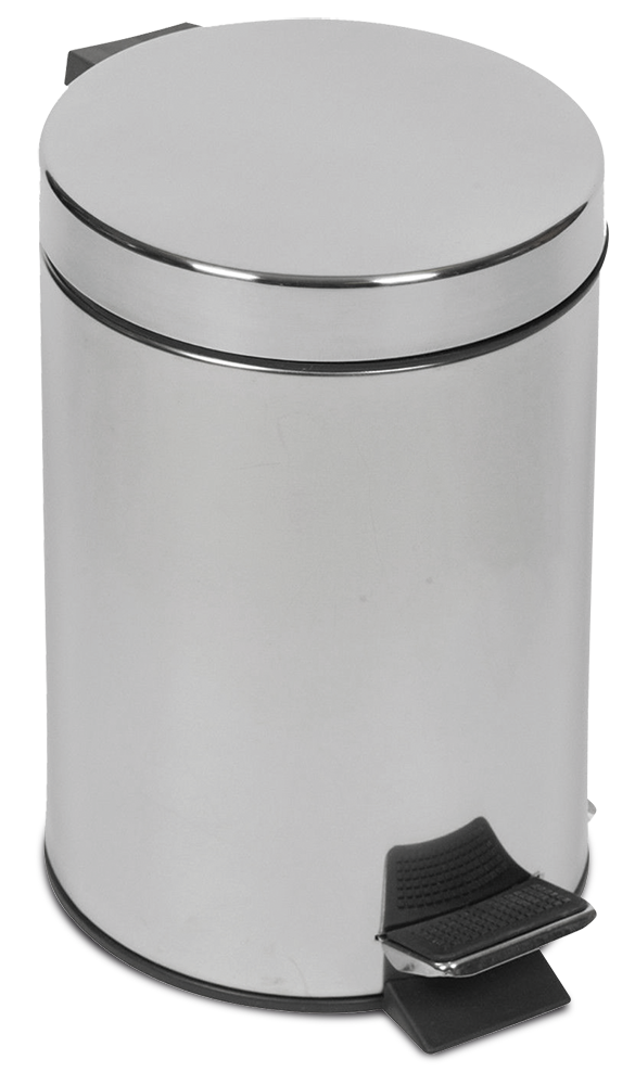 Poubelle inox toilette avec couvercle et pédale