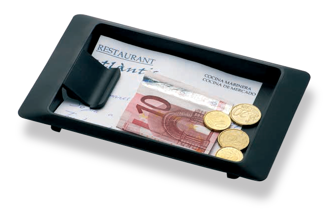 Porte-pourboire rectangulaire avec clip