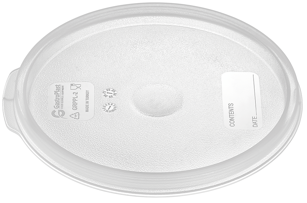 Couvercle rond pour récipient alimentaire en polypropylène