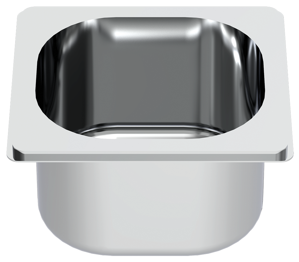 Bac gastro inox 1/6 (176x162 mm)