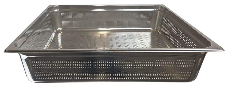 Vassoio gastro inox forato 2/1 (650x530 mm) 