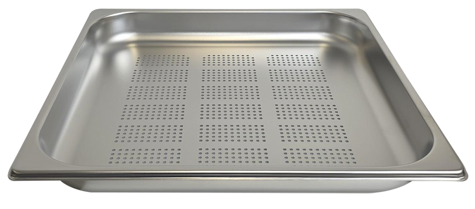 Vassoio gastronomico in acciaio inox perforato 2/3 (354x325 mm) 