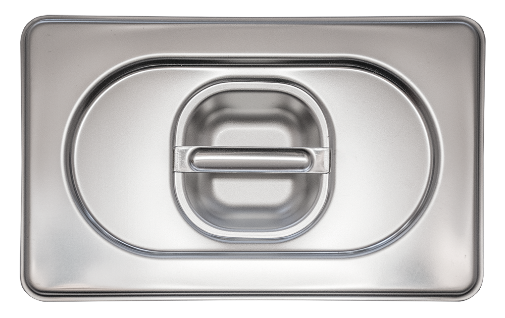 Couvercle inox pour bac gastronorme 1/9