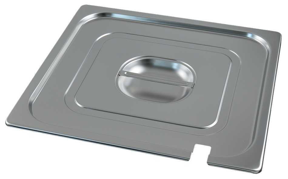 Couvercle en inox pour bac GN 2/3 avec encoche pour louche