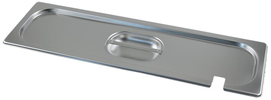 Couvercle en inox pour bac GN 2/4 avec encoche pour louche