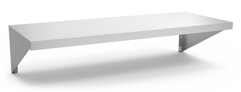 Étagère inox murale avec équerres droites