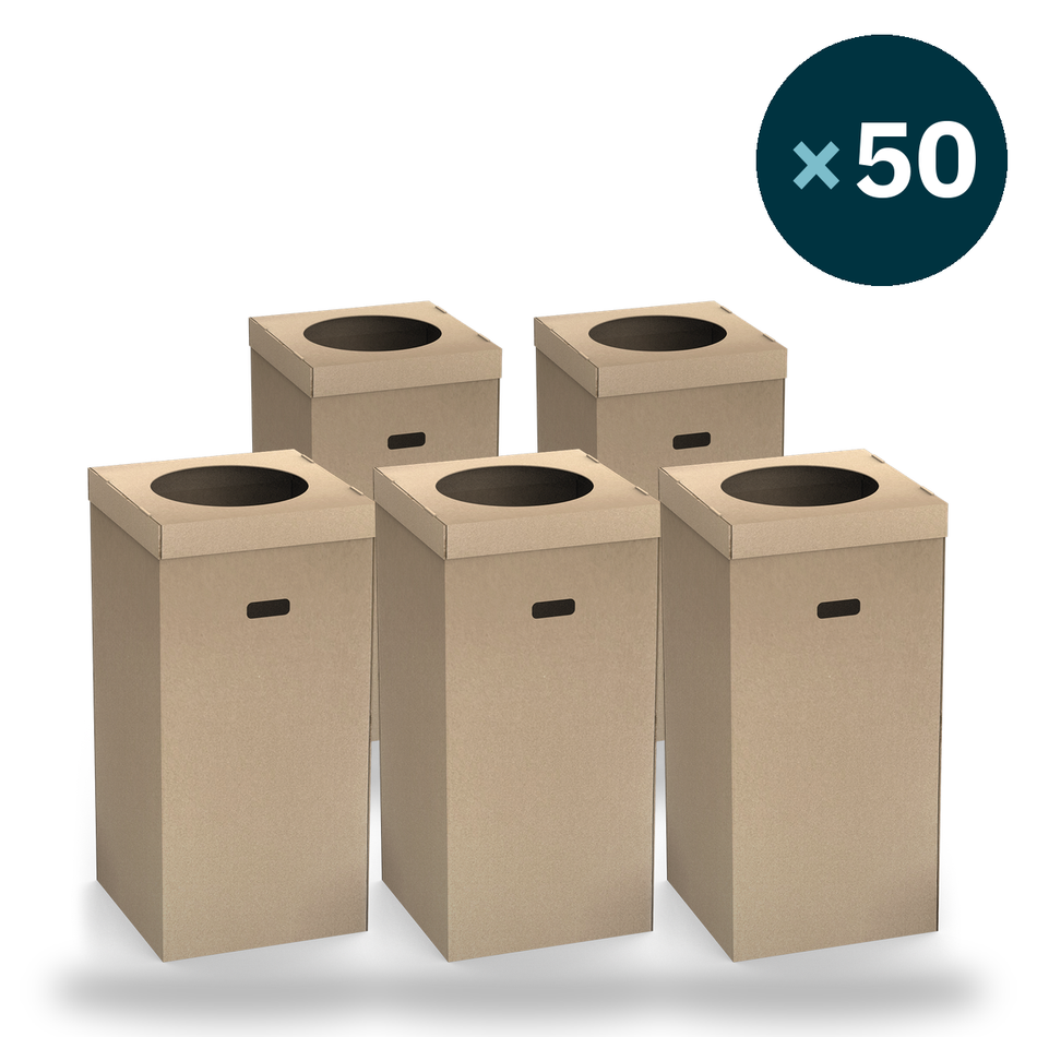 Kartonmülleimer für Veranstaltungen 121 L in Paketen